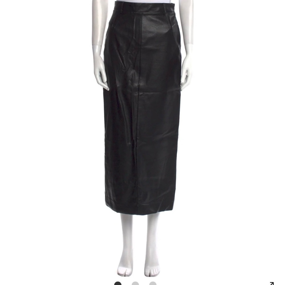 Pixie Market Black Leather Pencil Skirt